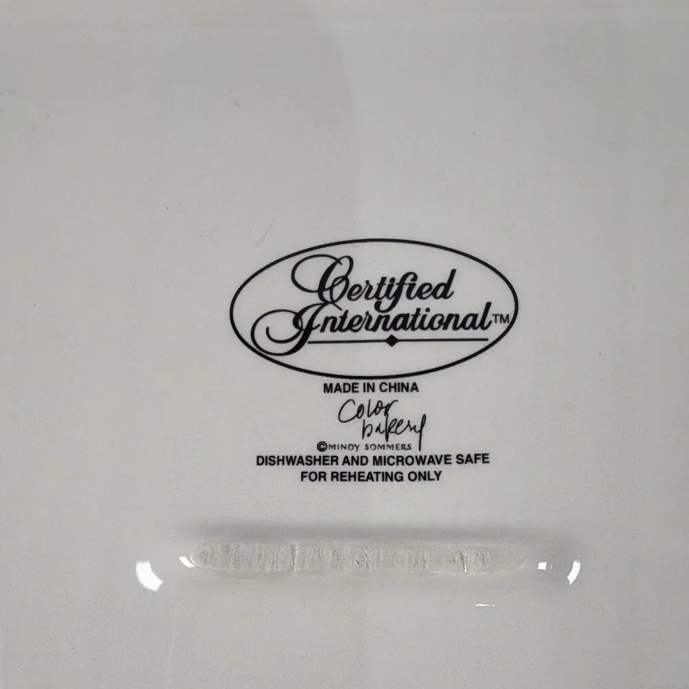 Certified International Midnight Poppy Ceramic Tray/Cake Plate